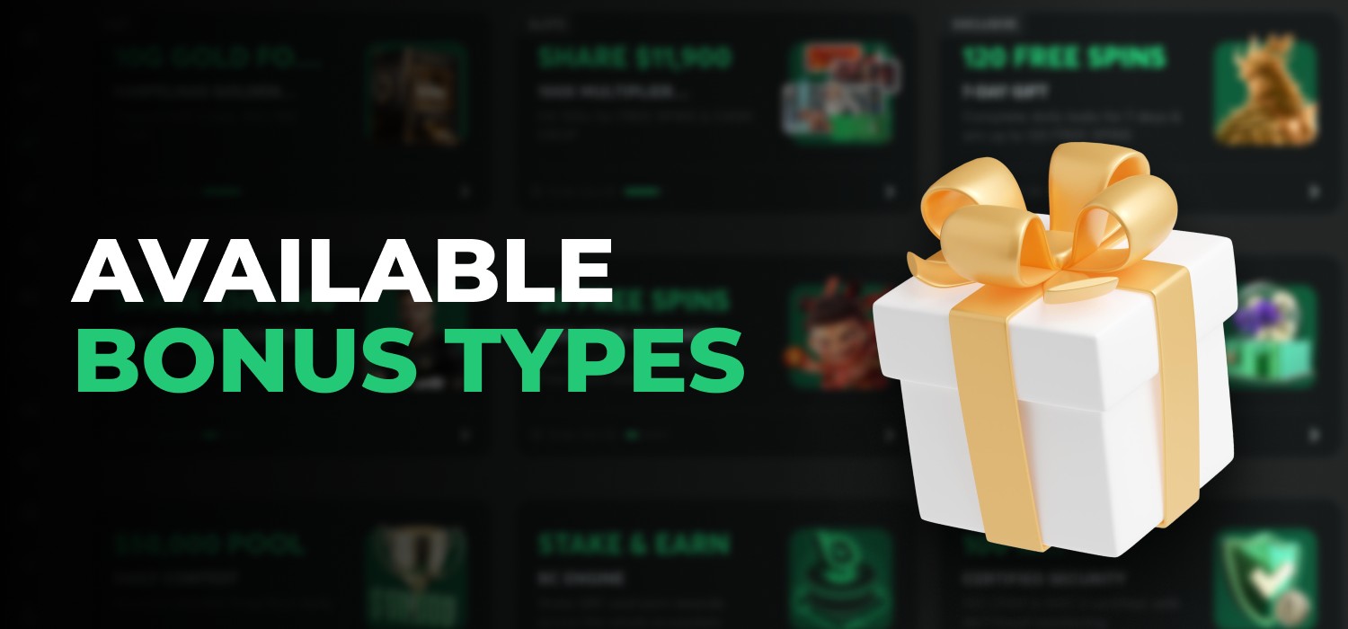 available bonus types for bc game users