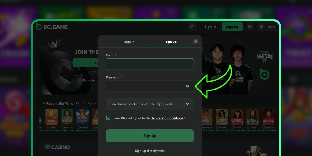 create a password