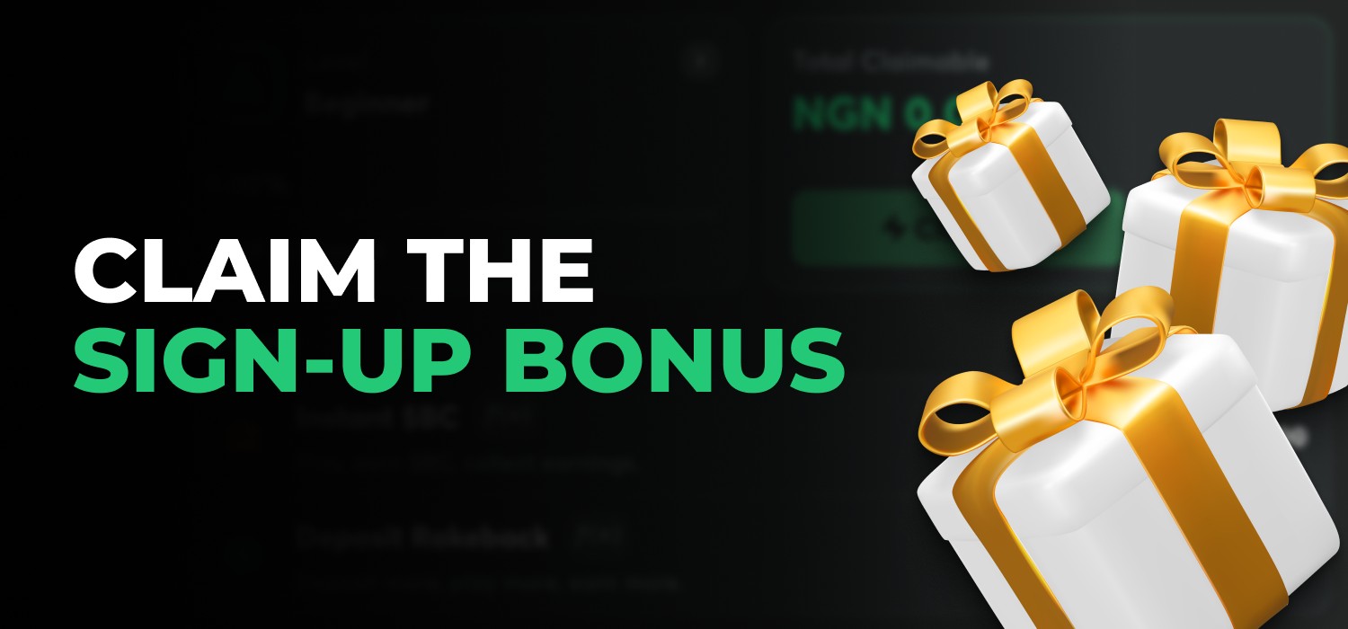 getting a sign up bonus for users
