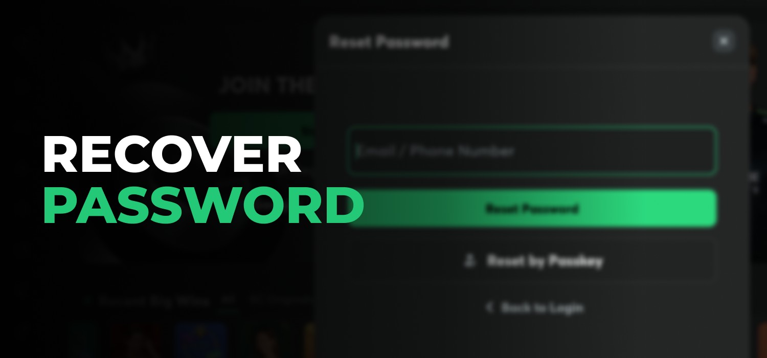 recover password of casino account at bc game