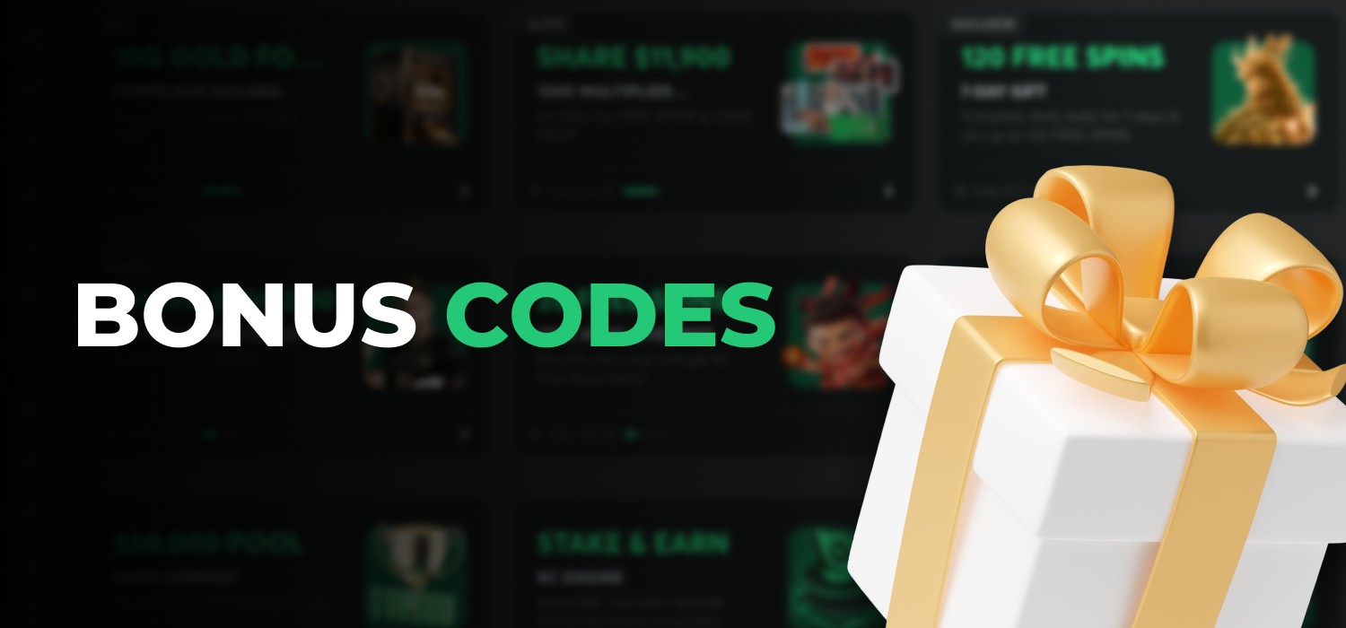 variety of bonus codes on bc game